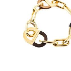 Bracelet Maille DIOR "Color Dior" en or jaune, bois d'ébène et diamants - Castafiore
