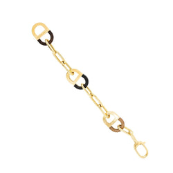 Bracelet Maille DIOR "Color Dior" en or jaune, bois d'ébène et diamants - Castafiore