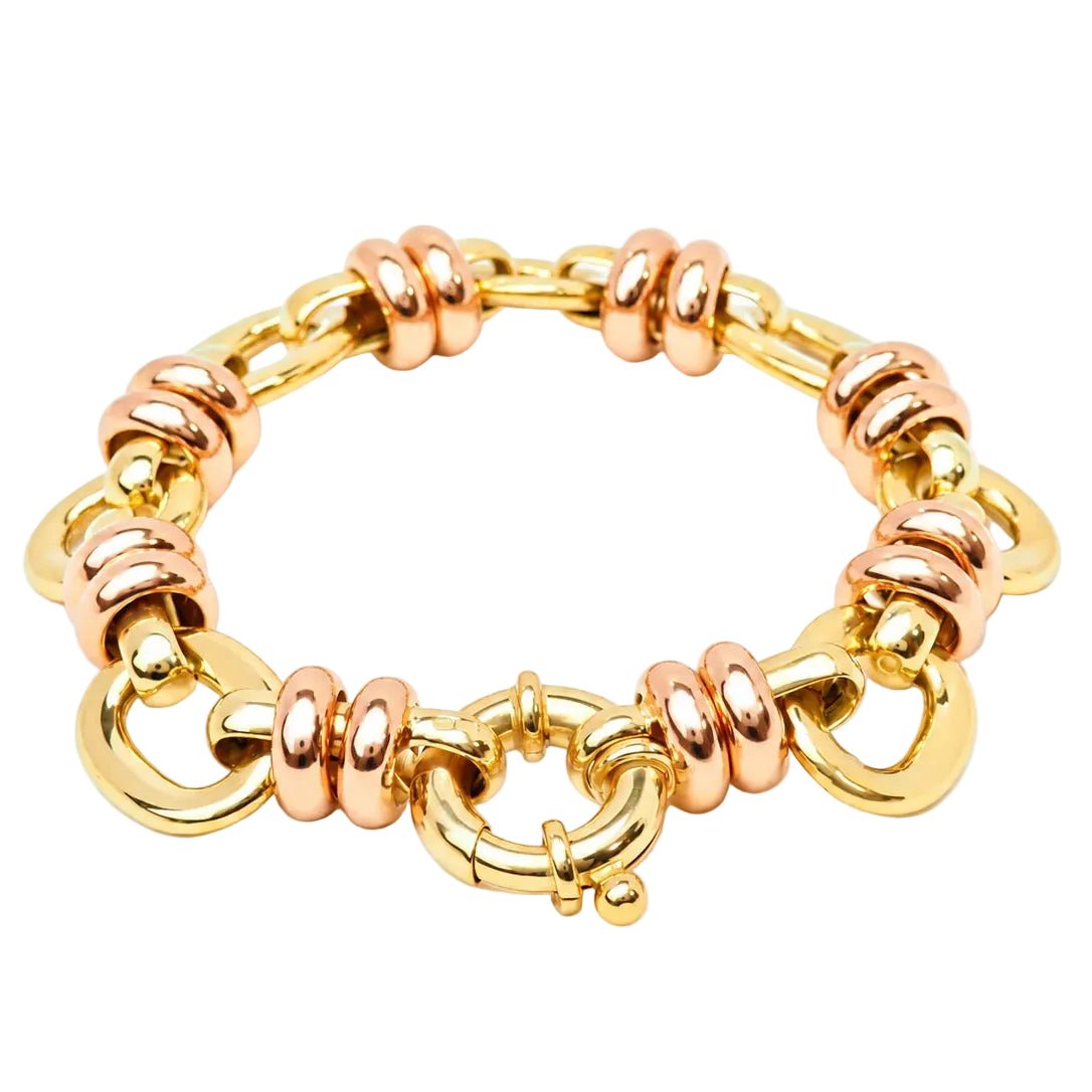 Bracelet Maille "Dolce Vita" en or jaune et or rose - Castafiore