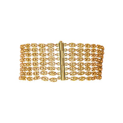 Bracelet maille drapée Or rose - Castafiore