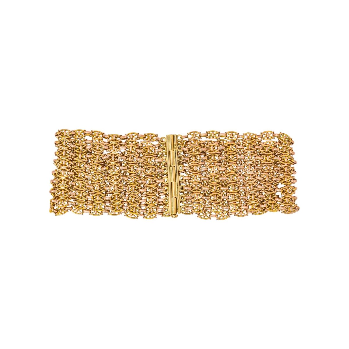 Bracelet maille drapée Or rose - Castafiore
