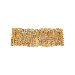 Bracelet maille drapée Or rose - Castafiore