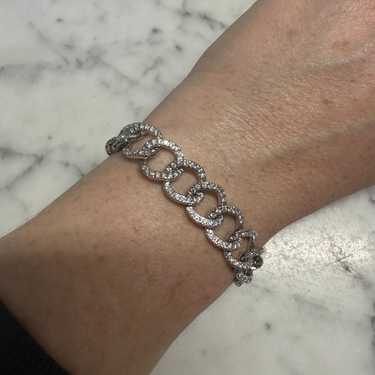 Bracelet Maille en or blanc et diamants - Castafiore