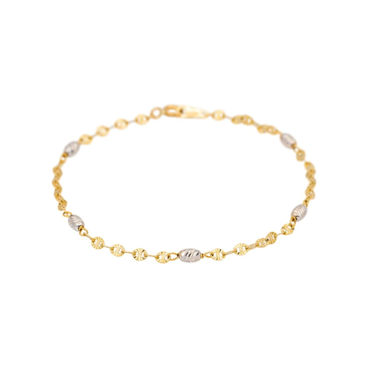 Bracelet Maille en or blanc et or jaune - Castafiore