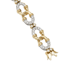 Bracelet Maille en or blanc, or jaune et diamants - Castafiore