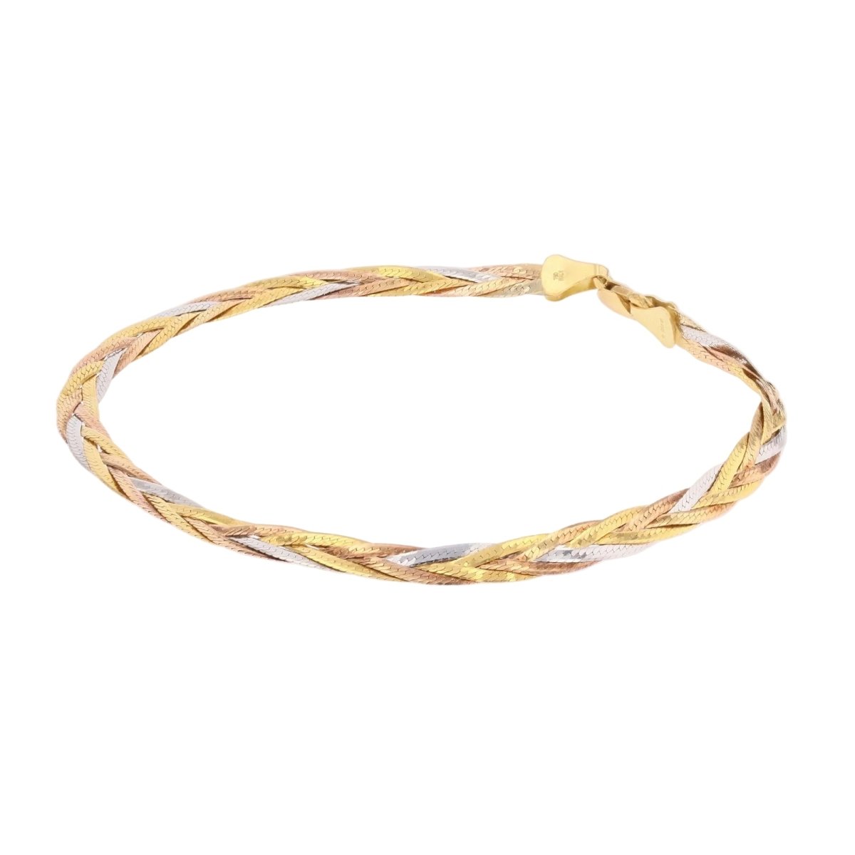 Bracelet Maille en or blanc, or jaune et or rose - Castafiore