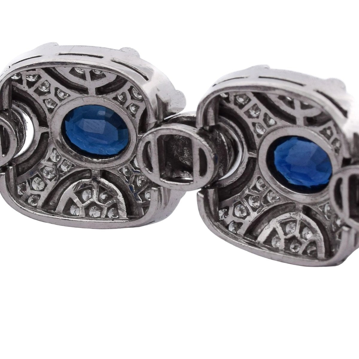 Bracelet Maille en or blanc, saphirs et diamants - Castafiore