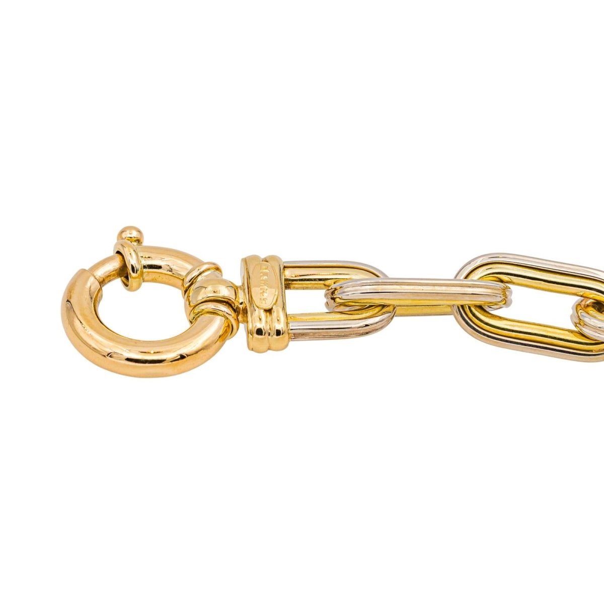 Bracelet Forçat twinned mesh Yellow gold