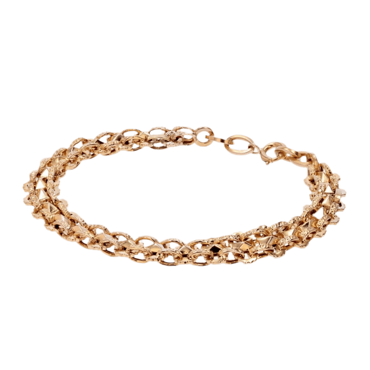 Bracelet Maille en or jaune et diamant - Castafiore