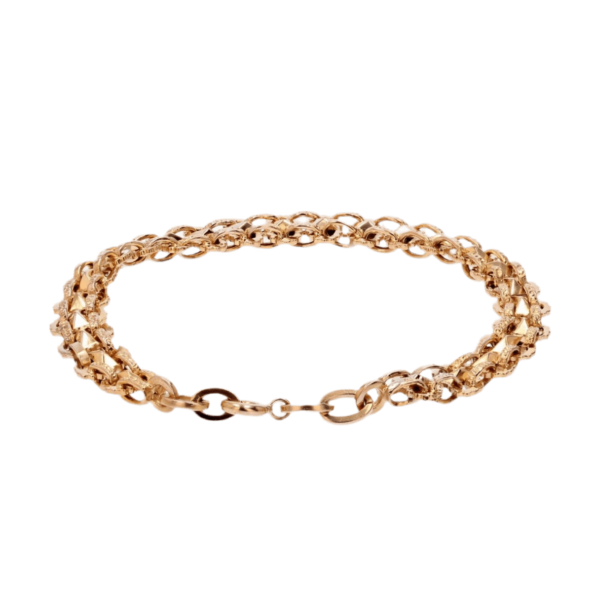 Bracelet Maille en or jaune et diamant - Castafiore