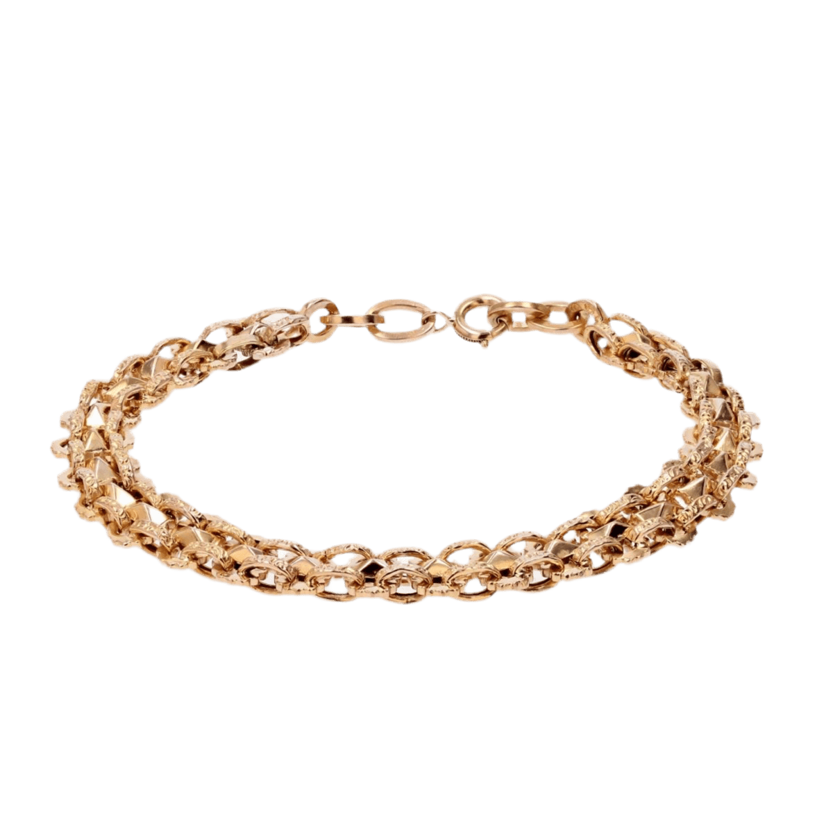 Bracelet Maille en or jaune et diamant - Castafiore