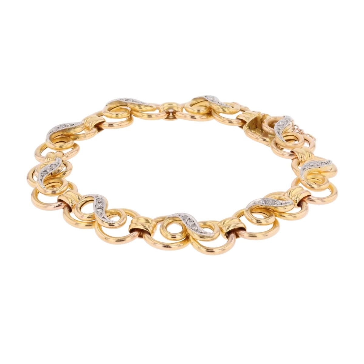 Bracelet Maille en or jaune et diamants - Castafiore