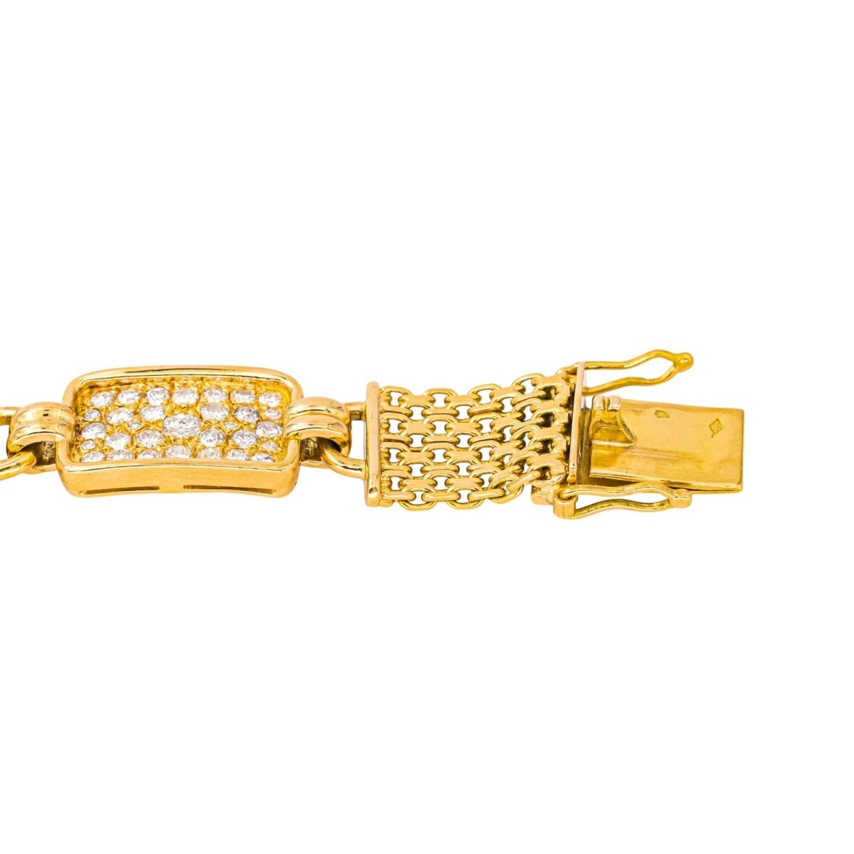 Bracelet Maille en or jaune et diamants - Castafiore