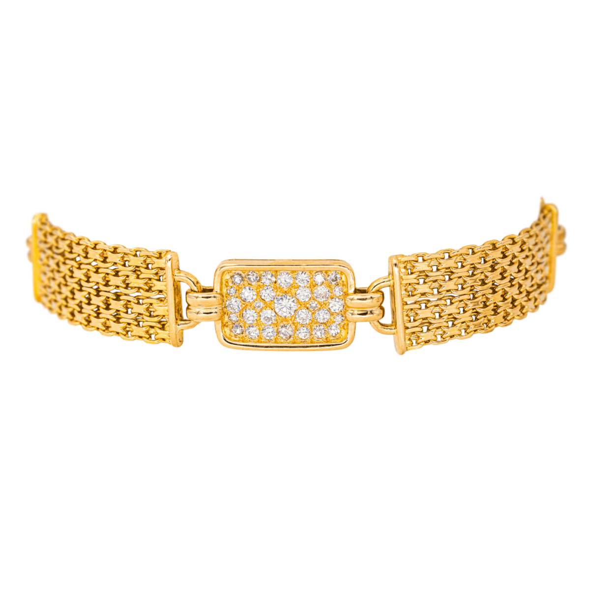 Bracelet Maille en or jaune et diamants - Castafiore