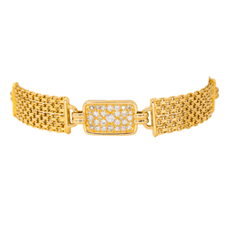 Bracelet Maille en or jaune et diamants - Castafiore