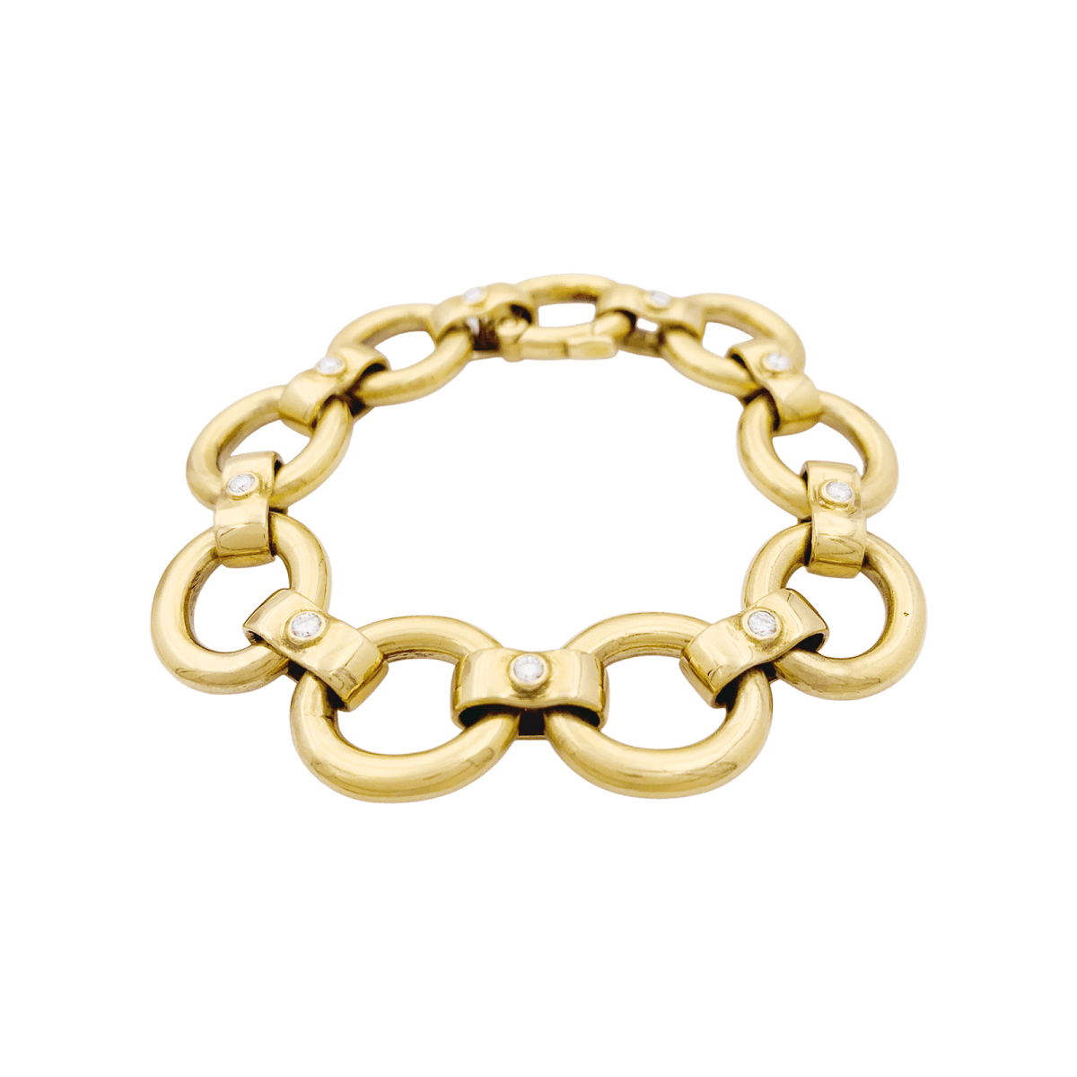 Bracelet Maille en or jaune et diamants - Castafiore