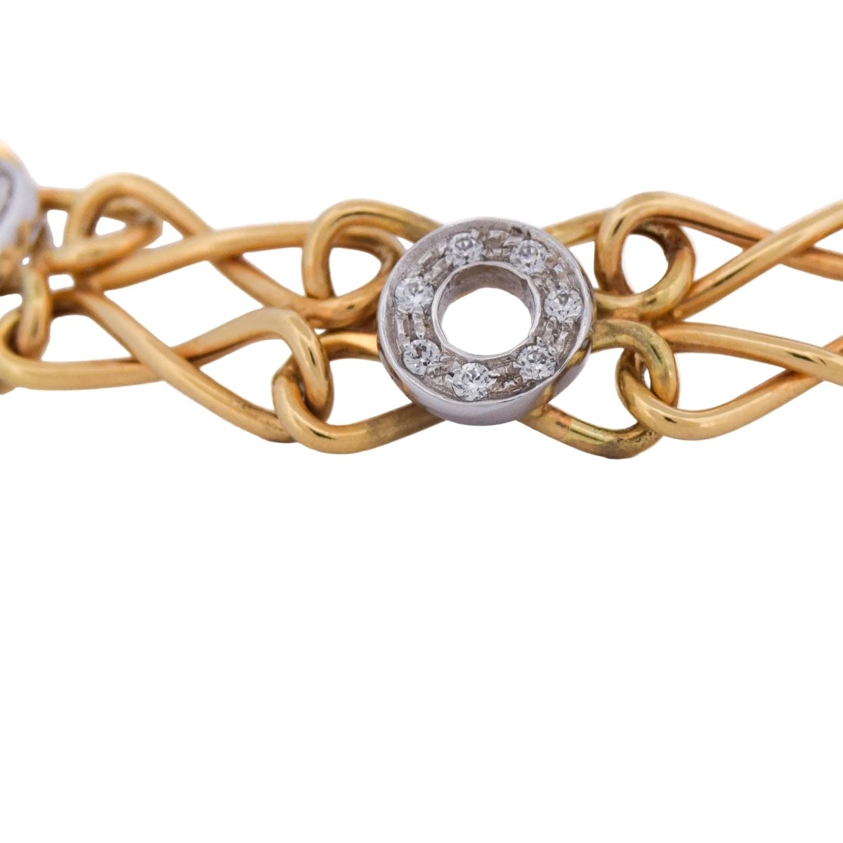 Bracelet Maille en or jaune et diamants - Castafiore
