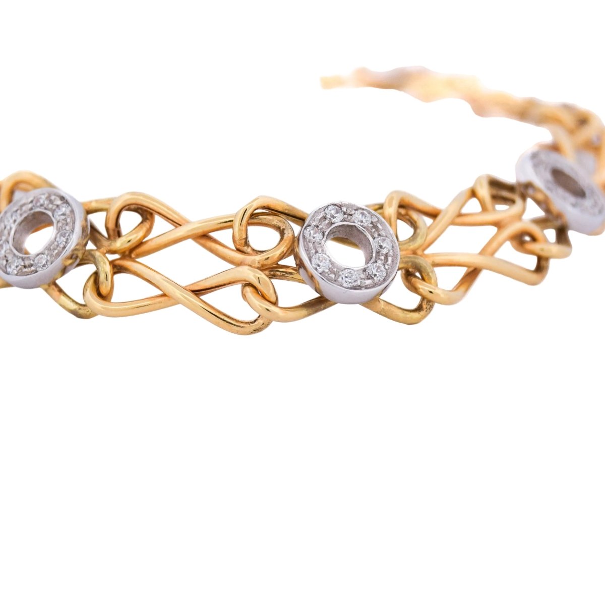 Bracelet Maille en or jaune et diamants - Castafiore
