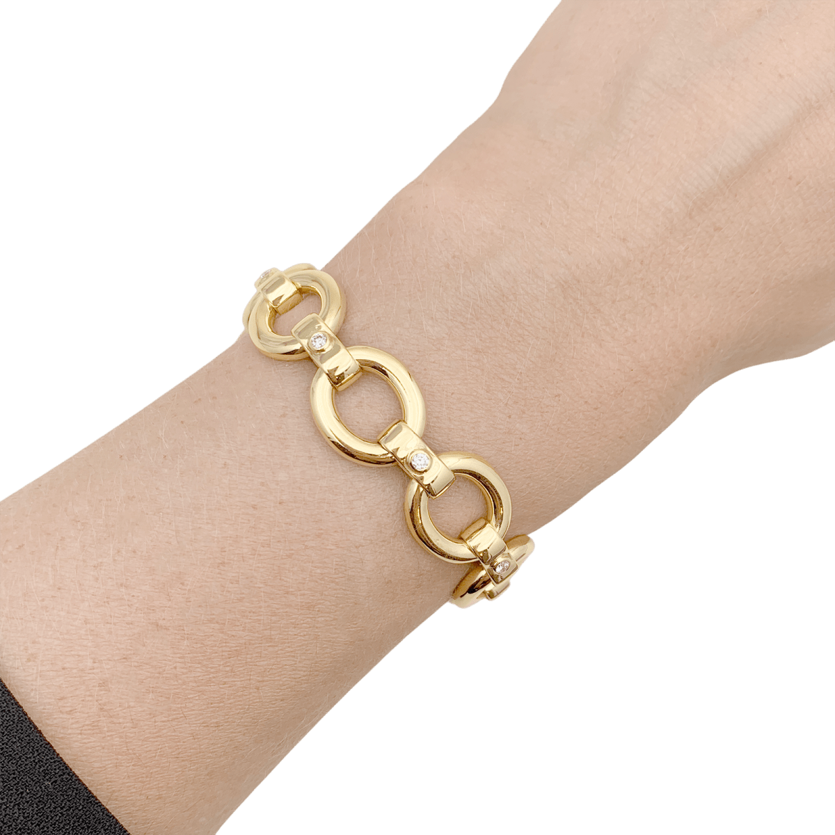 Bracelet Maille en or jaune et diamants - Castafiore