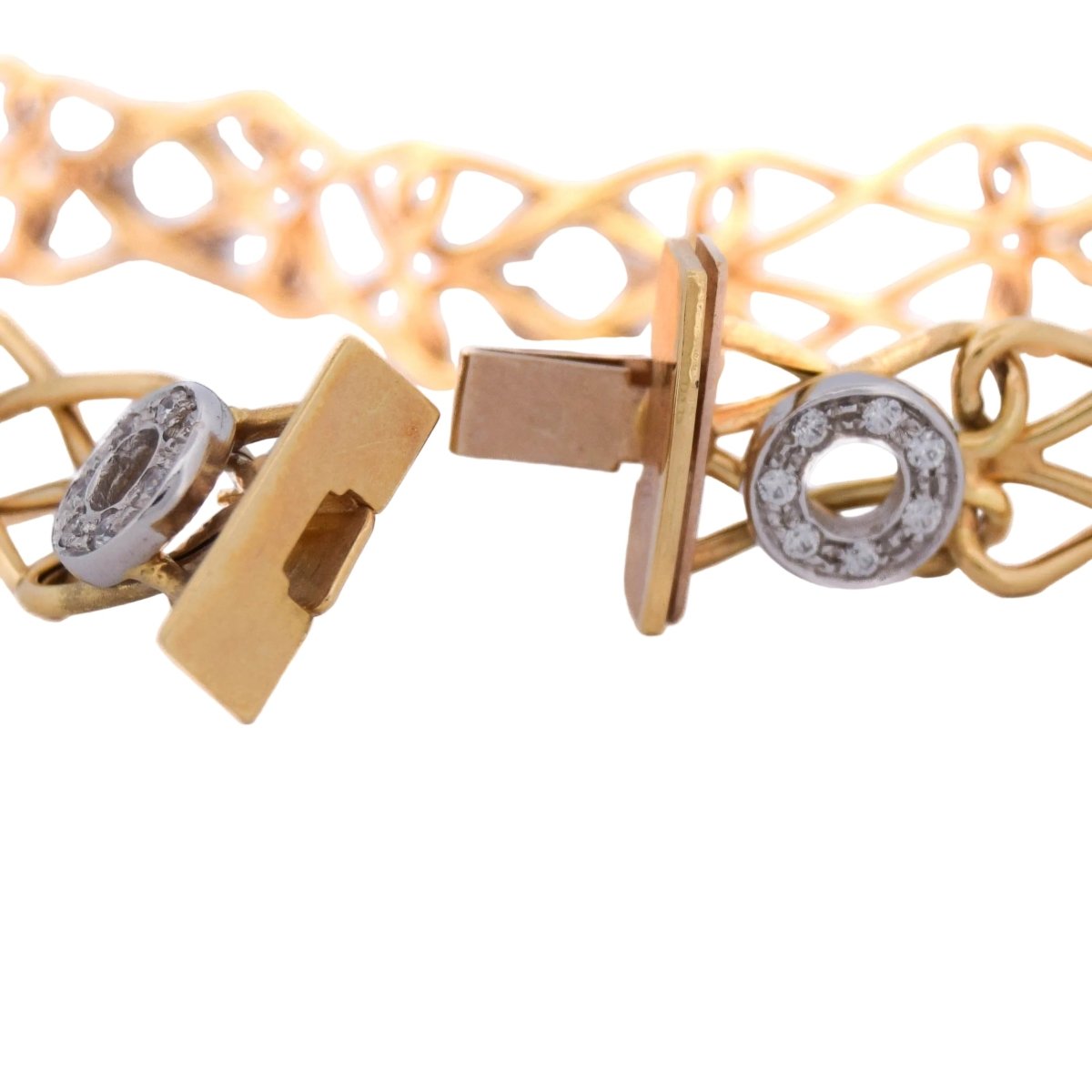 Bracelet Maille en or jaune et diamants - Castafiore
