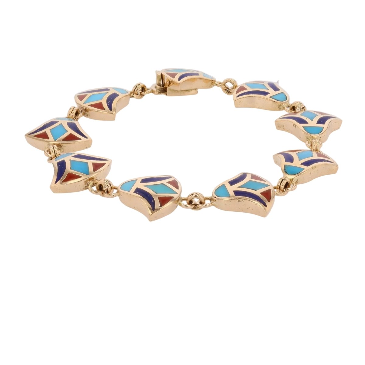 Bracelet Maille en or jaune et émail - Castafiore