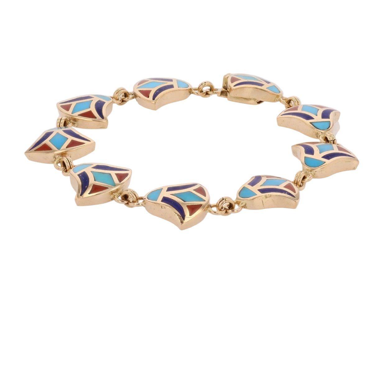 Bracelet Maille en or jaune et émail - Castafiore