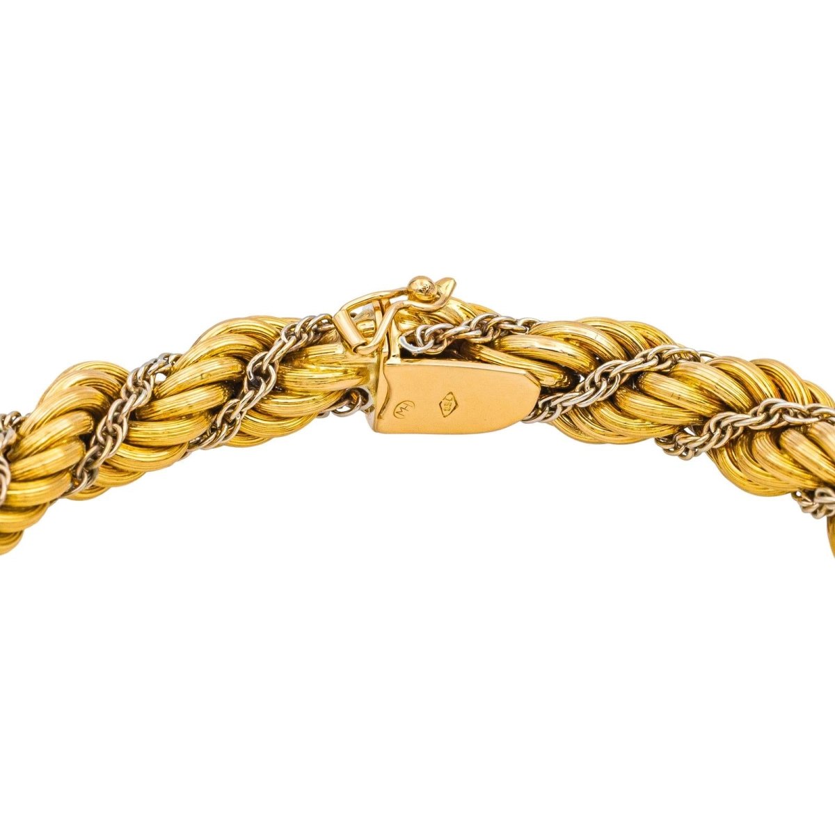 Bracelet Maille en or jaune et or blanc - Castafiore