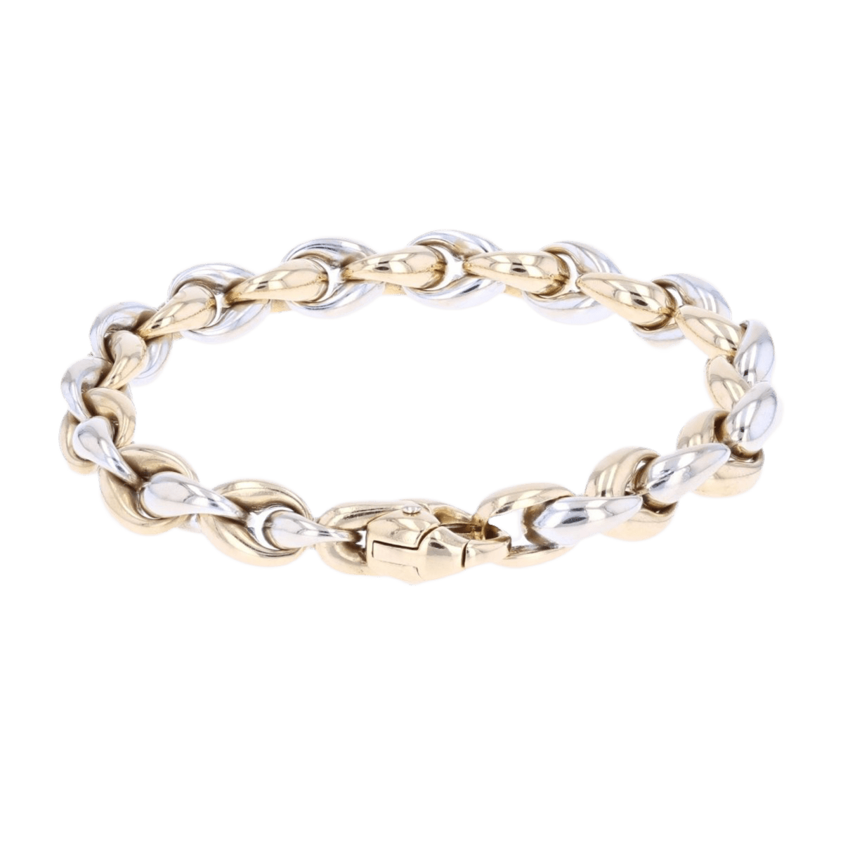 Bracelet Maille en or jaune et or blanc - Castafiore