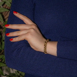 Bracelet Maille en or jaune et or blanc - Castafiore