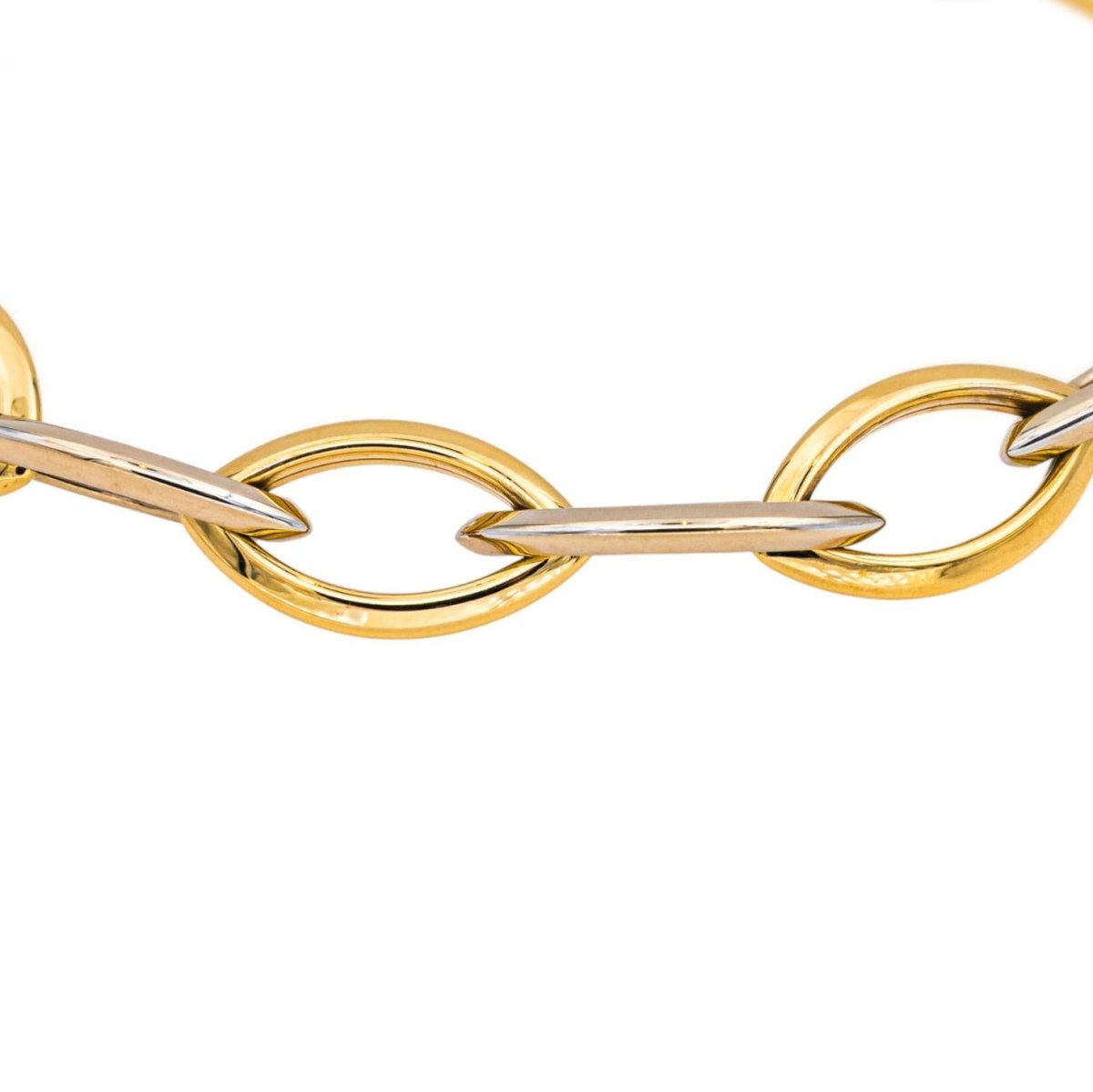 Bracelet Maille en or jaune et or blanc - Castafiore