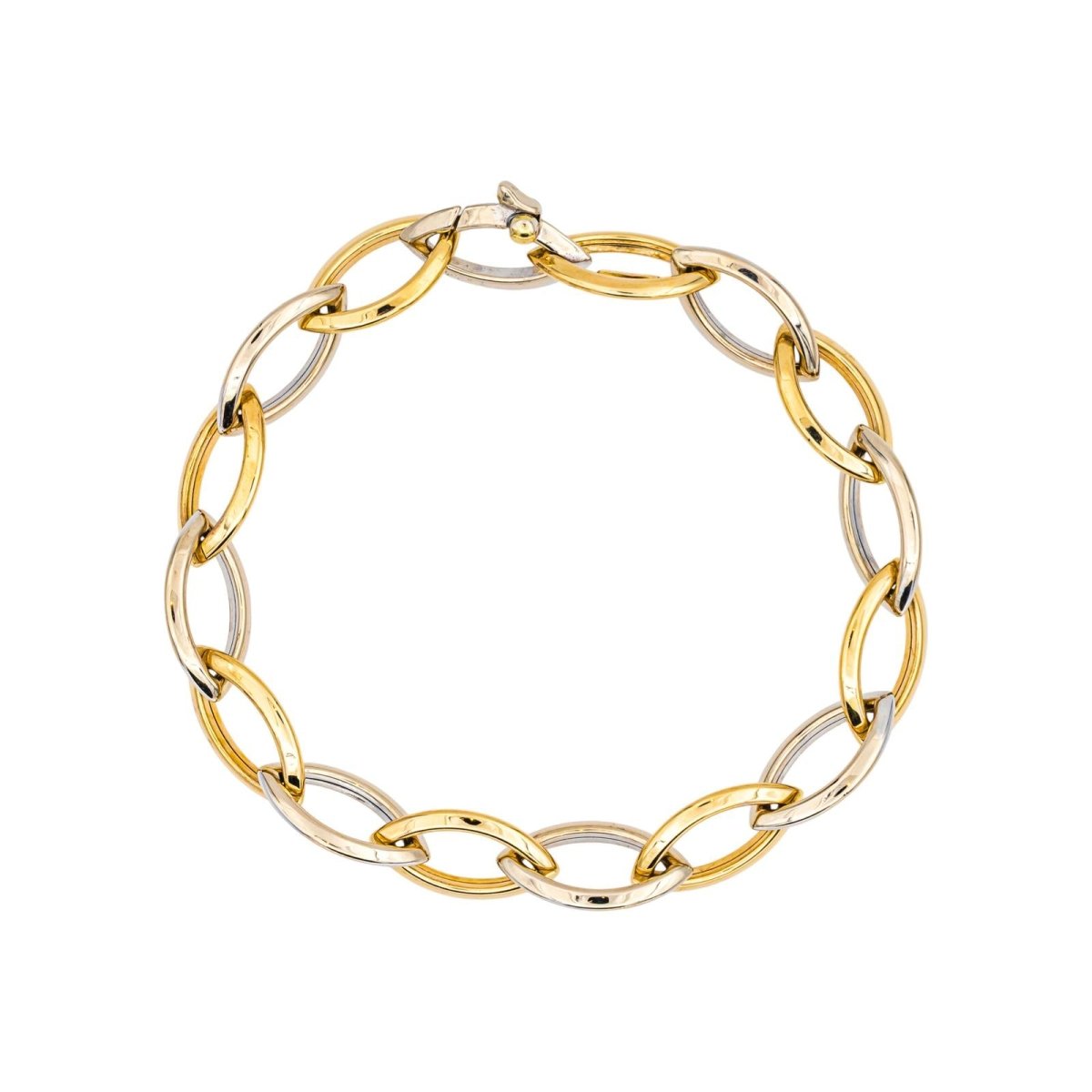 Bracelet Maille en or jaune et or blanc - Castafiore