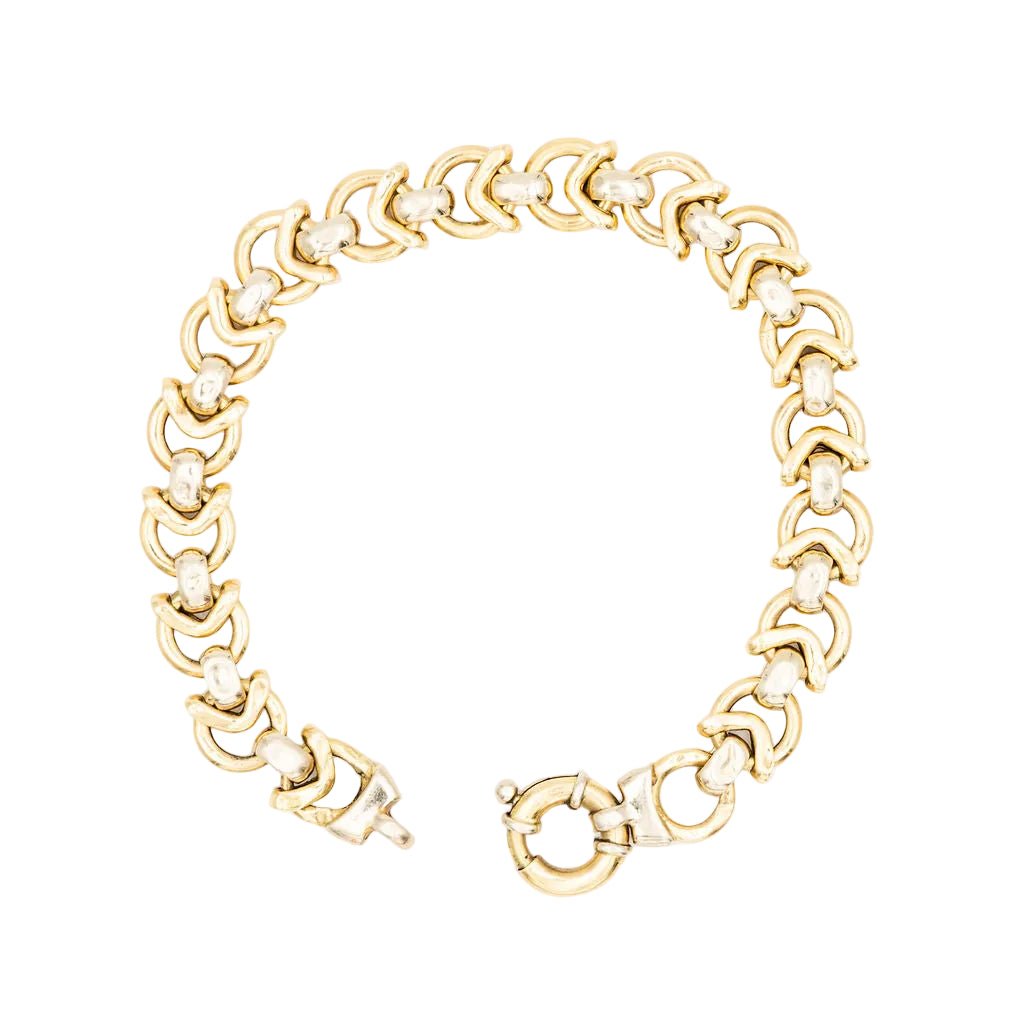 Bracelet Maille en or jaune et or blanc - Castafiore