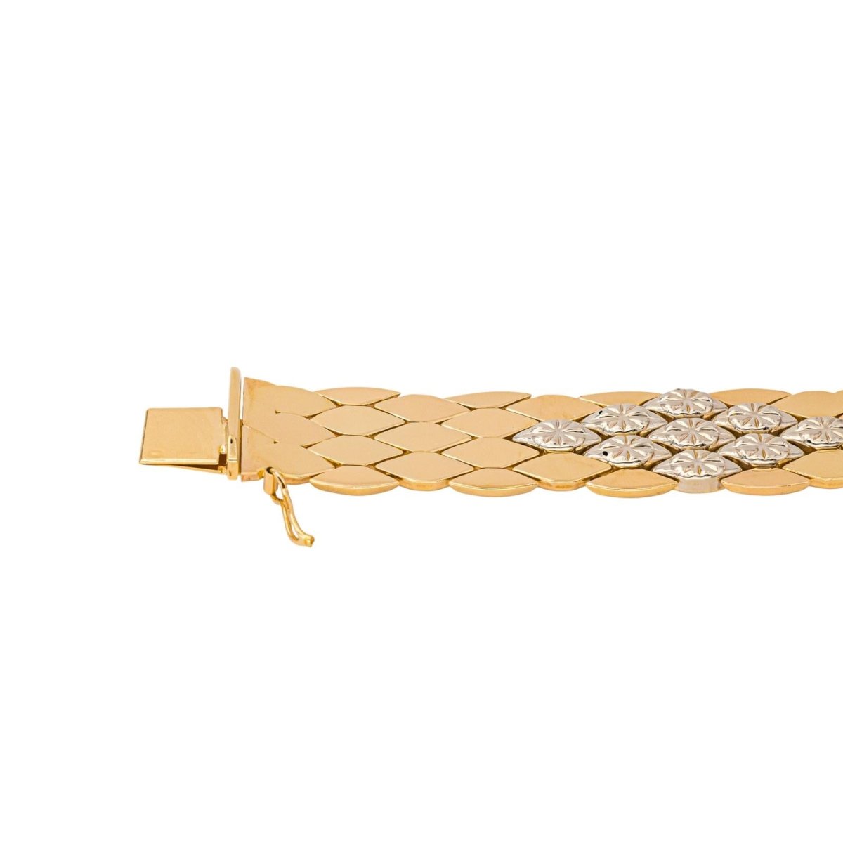 Bracelet Maille en or jaune et or blanc - Castafiore
