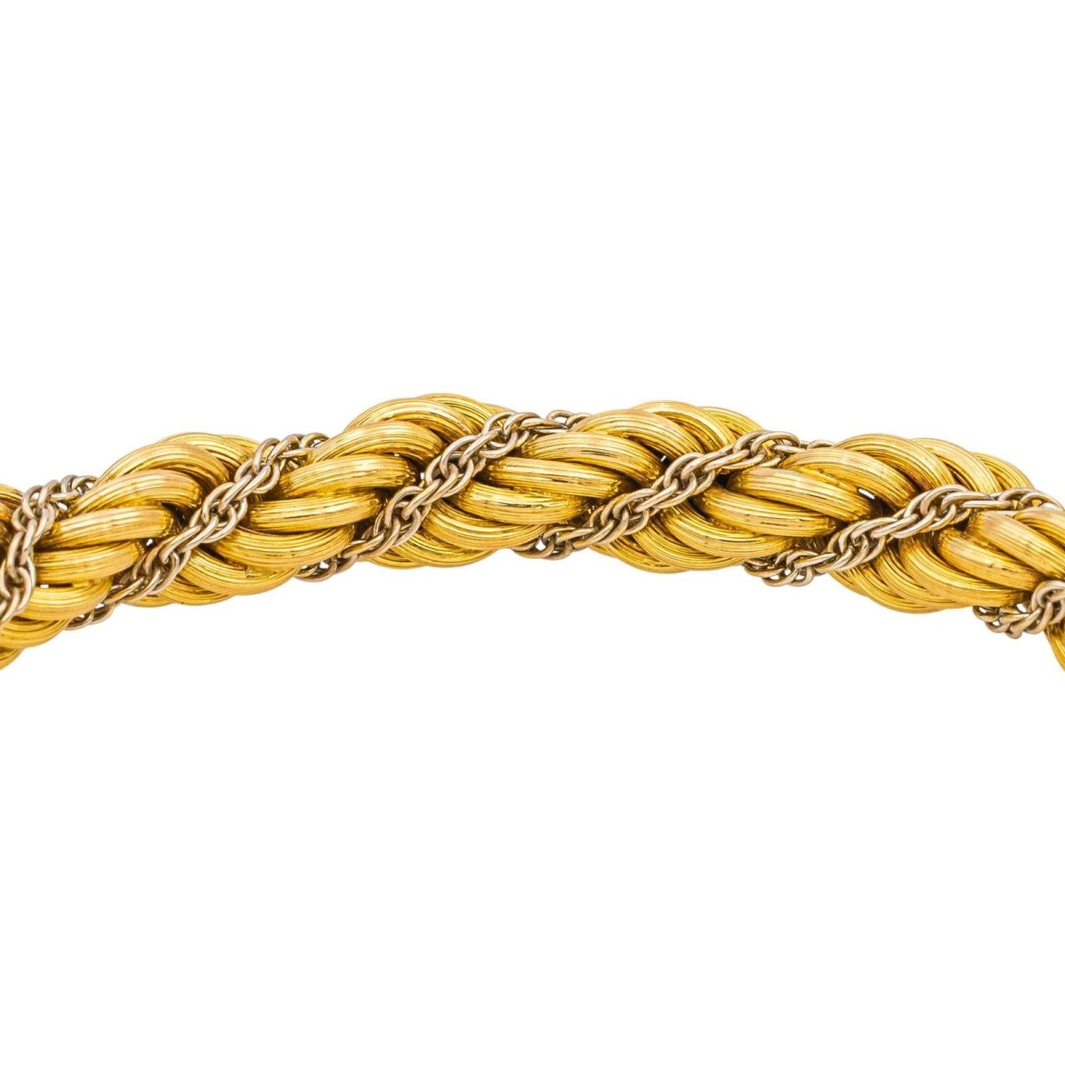 Bracelet Maille en or jaune et or blanc - Castafiore