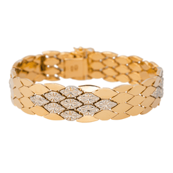 Bracelet Maille en or jaune et or blanc - Castafiore