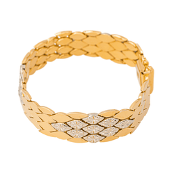 Bracelet Maille en or jaune et or blanc - Castafiore