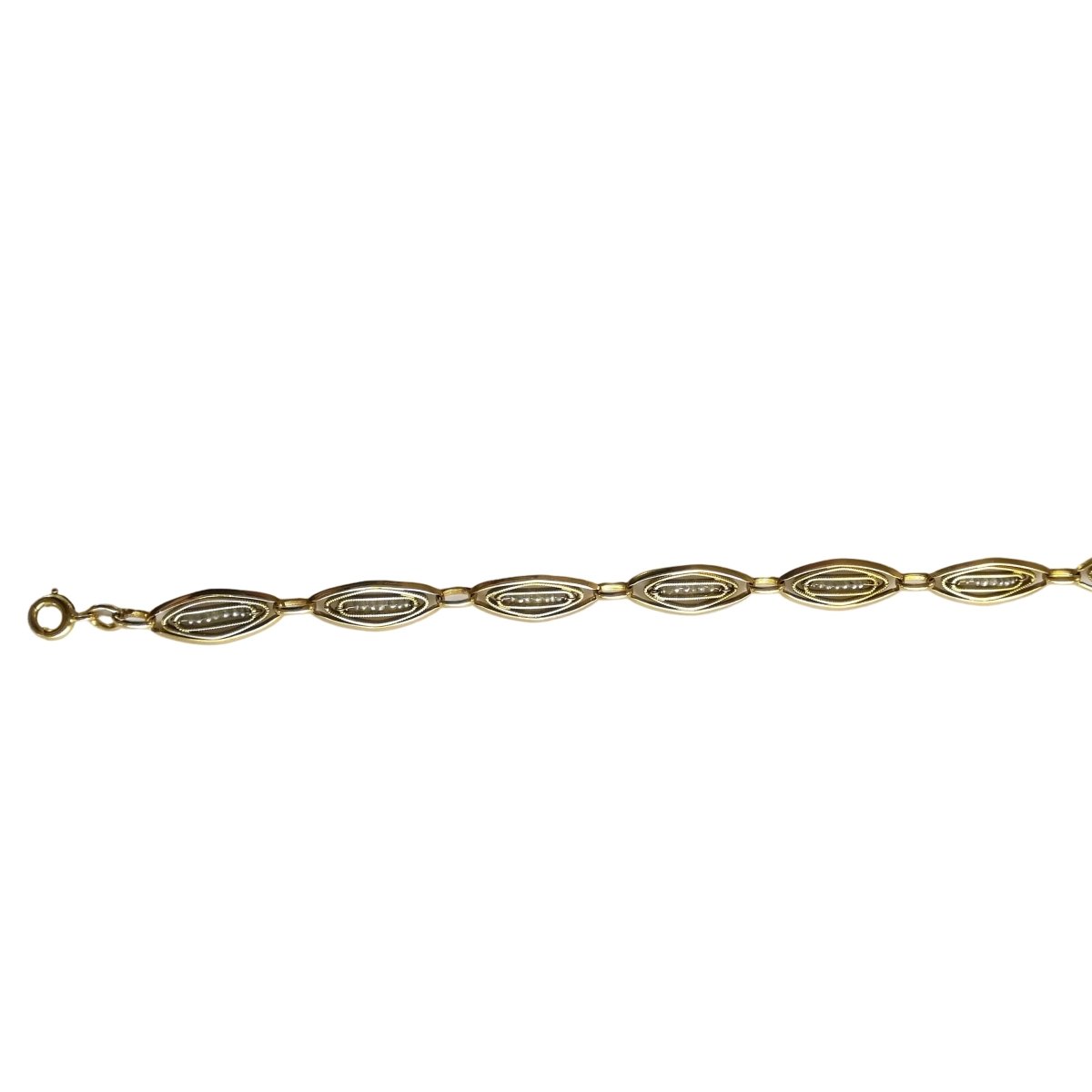 Bracelet Maille en or jaune et perles - Castafiore