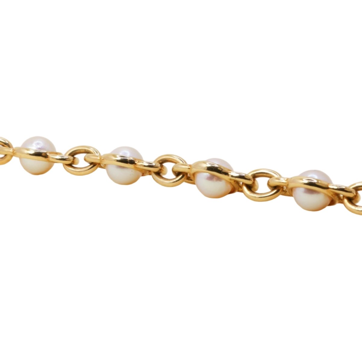 Bracelet Maille en or jaune et perles - Castafiore