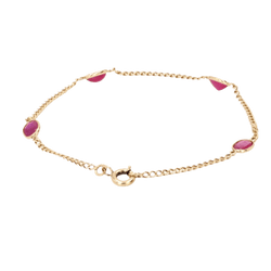 Bracelet Maille en or jaune et rubis - Castafiore