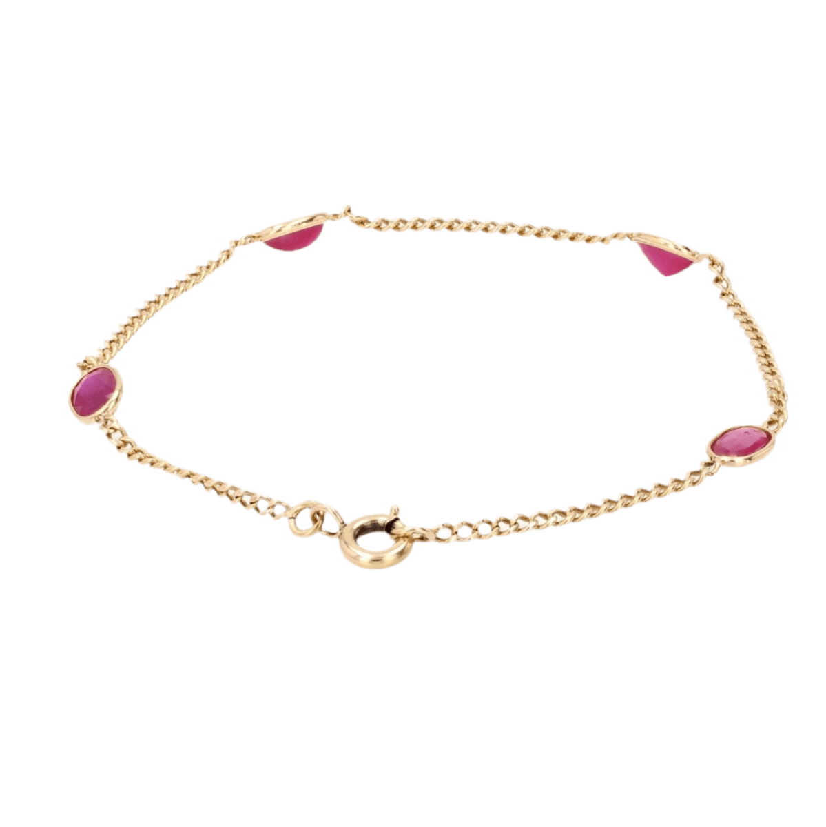 Bracelet Maille en or jaune et rubis - Castafiore