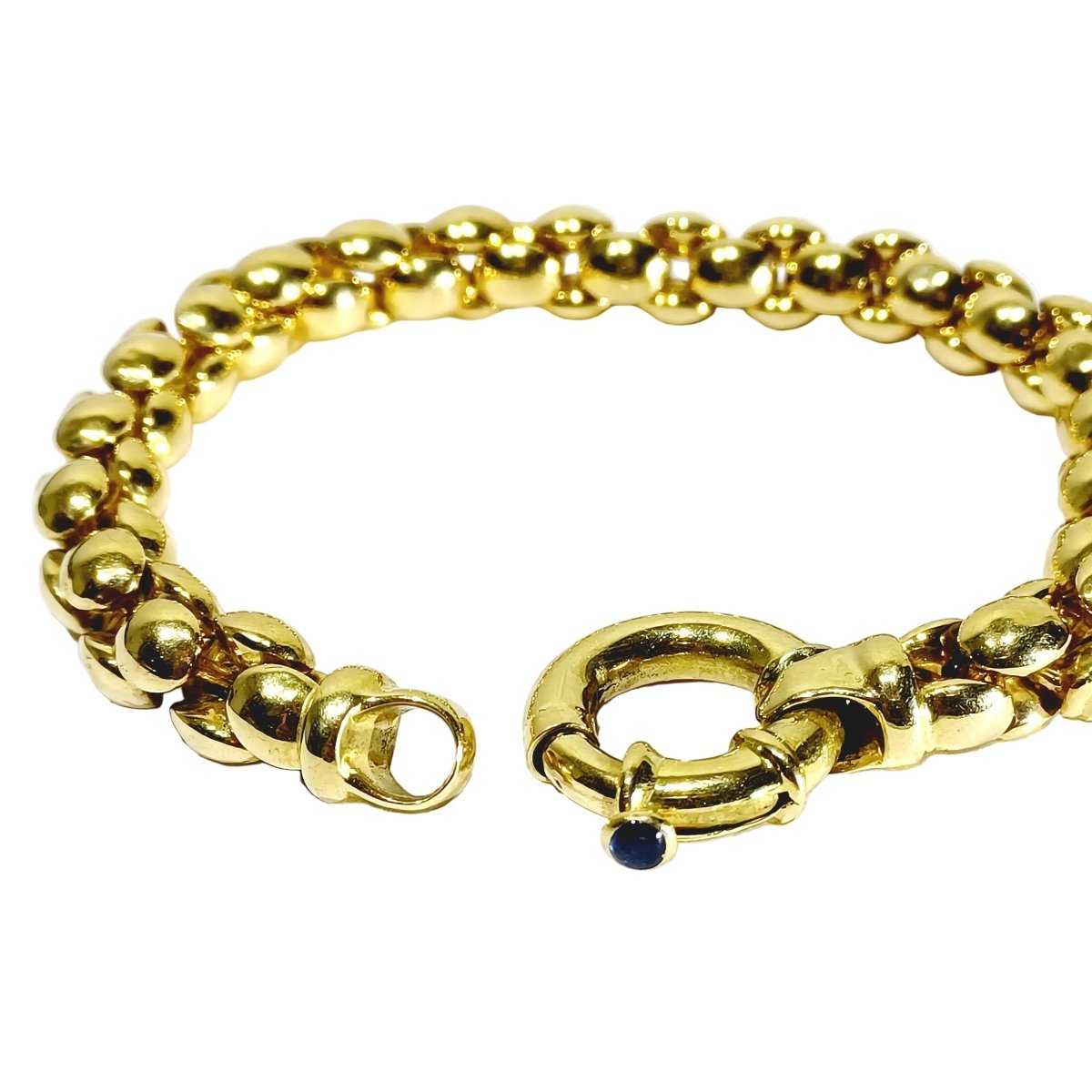 Bracelet Maille en or jaune et saphir - Castafiore