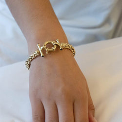 Bracelet Maille en or jaune et saphir - Castafiore