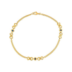 Bracelet Maille en or jaune et saphirs - Castafiore