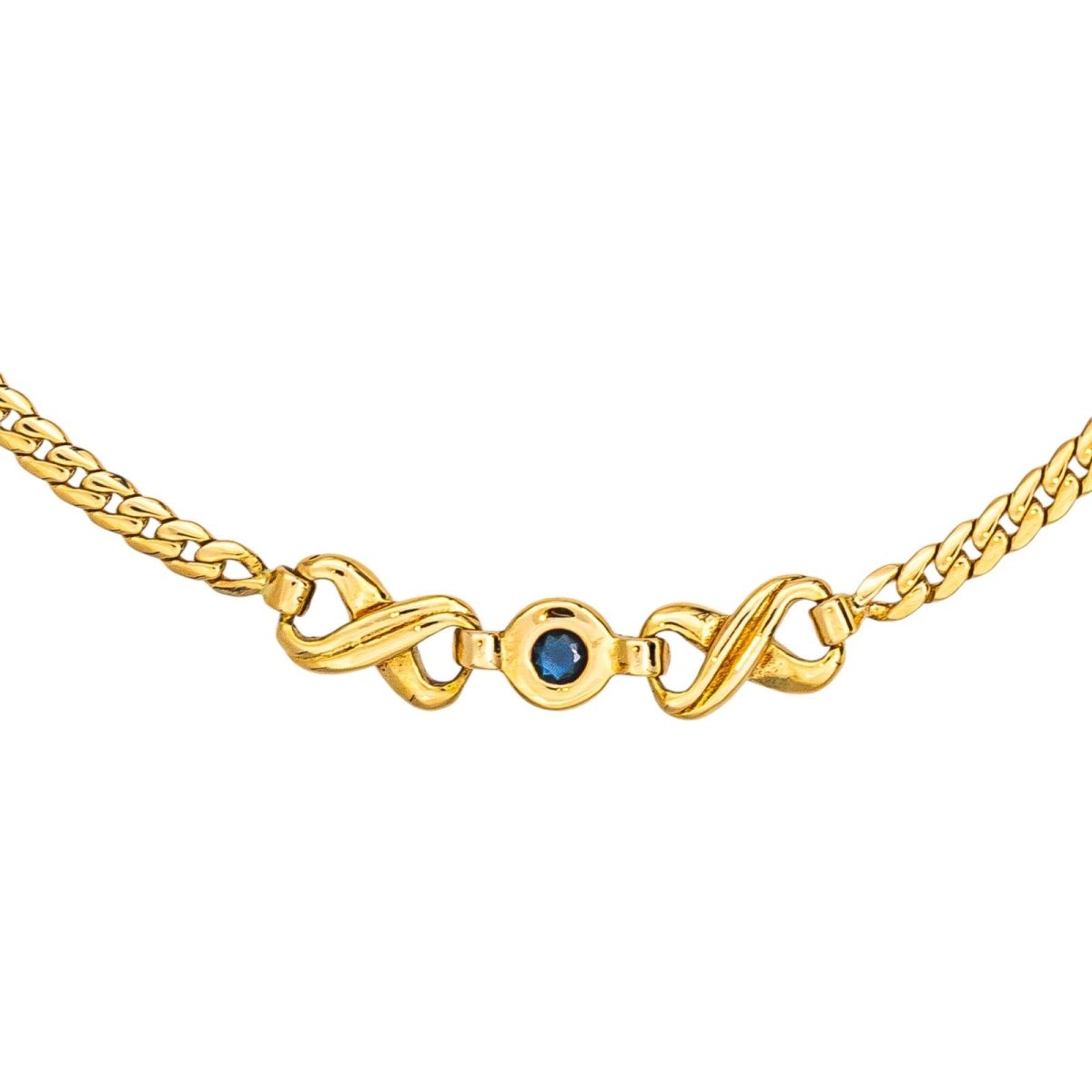 Bracelet Maille en or jaune et saphirs - Castafiore