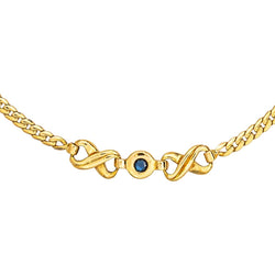 Bracelet Maille en or jaune et saphirs - Castafiore