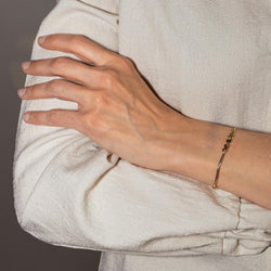 Bracelet Maille en or jaune et saphirs - Castafiore