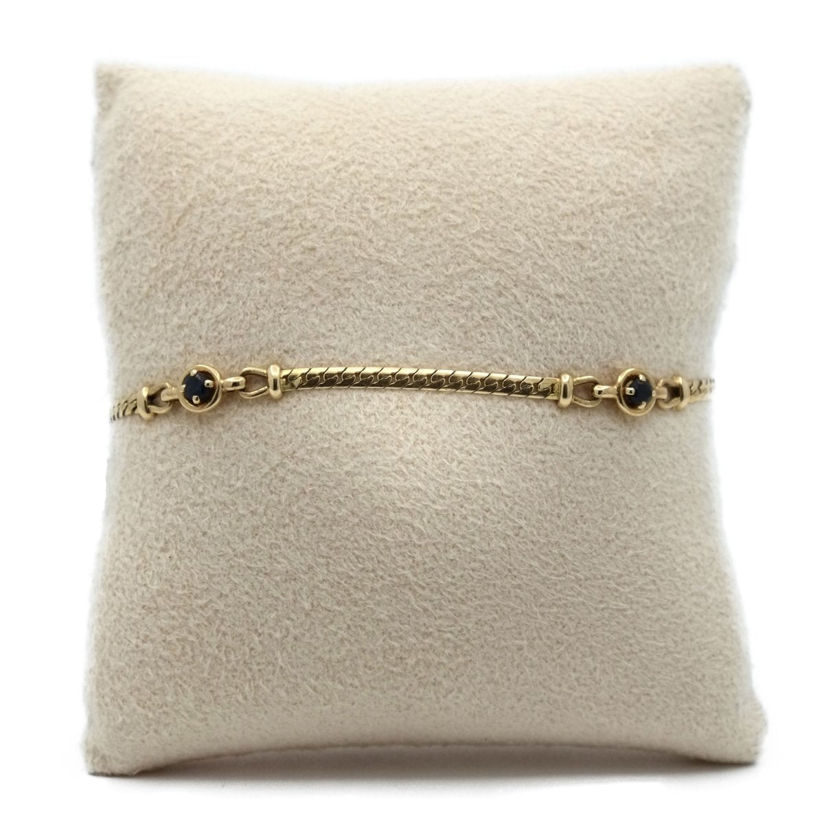 Bracelet Maille en or jaune et saphirs - Castafiore