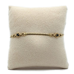 Bracelet Maille en or jaune et saphirs - Castafiore