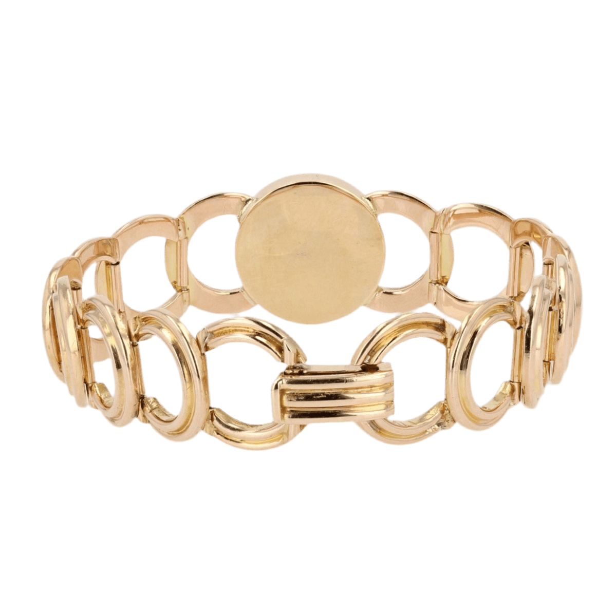 Bracelet Maille en or jaune, lapis - lazuli et diamants - Castafiore