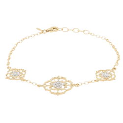 Bracelet Maille en or jaune, or blanc et diamants - Castafiore